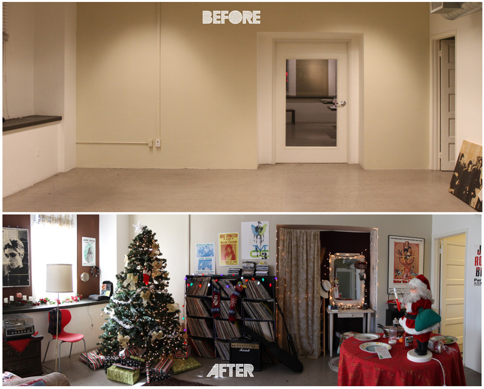 Before and After of the living room set